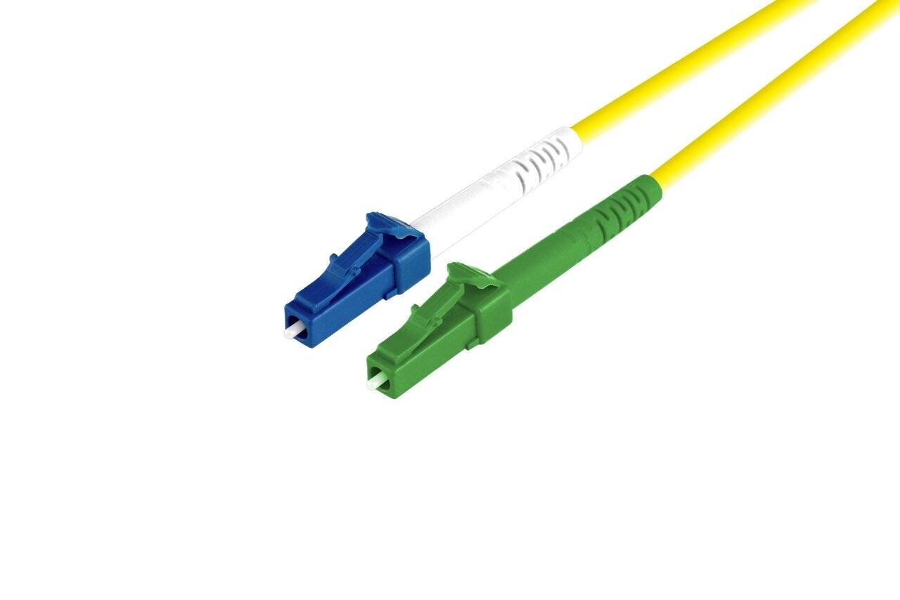 LWL Simplex Patchkabel LC/APC-LC - 2m E9/125µm OS2 in gelb, G657.A2 2m-0