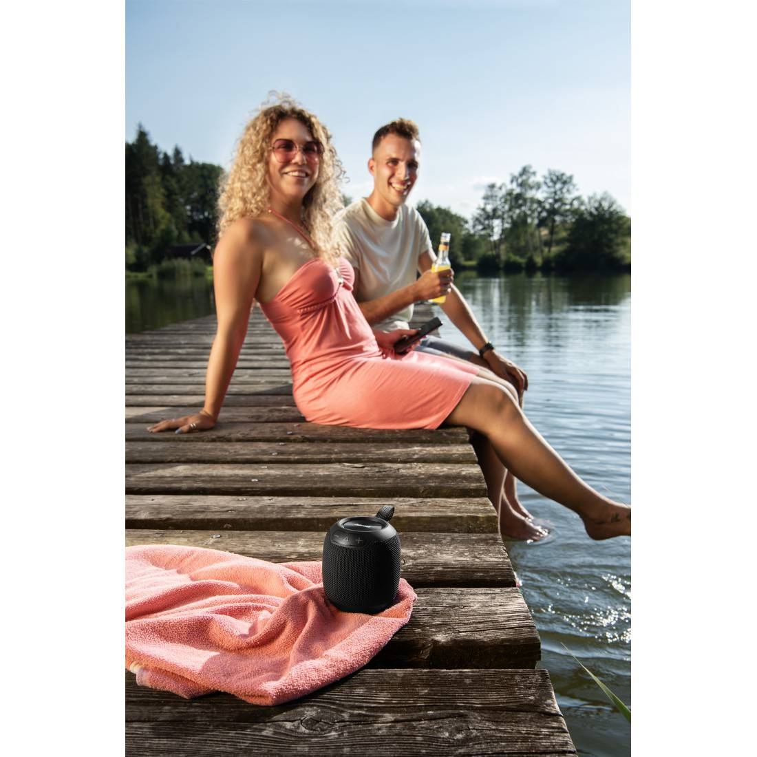 hama 00188234 Bluetooth®-Lautsprecher "Bomb 3.0", wasserdicht IPX7, LED, 16 W, SW-0