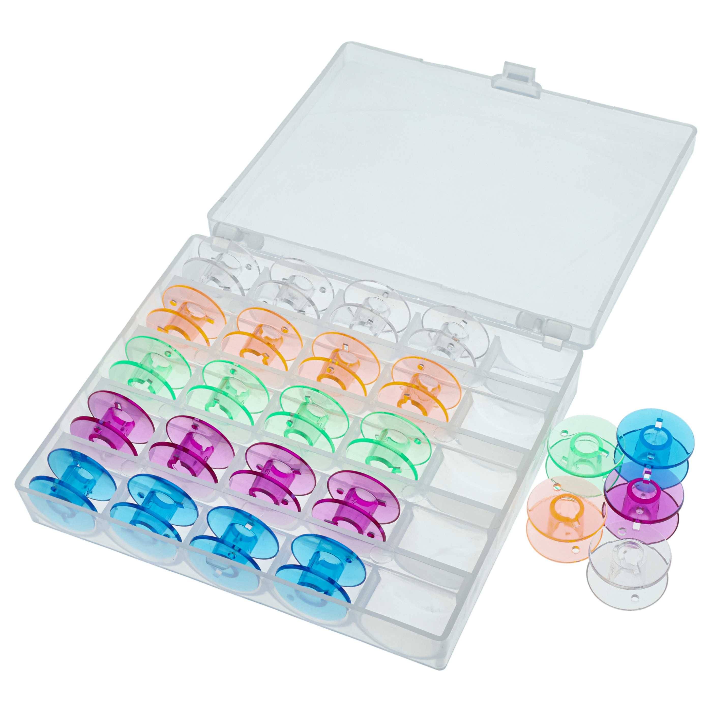 vhbw Aufbewahrungs-Box kompatibel mit W6 N1800 | N1615, N1261, N1235, N5000, N3300, N2000 Nähmaschinen-Spulen - inkl.-0