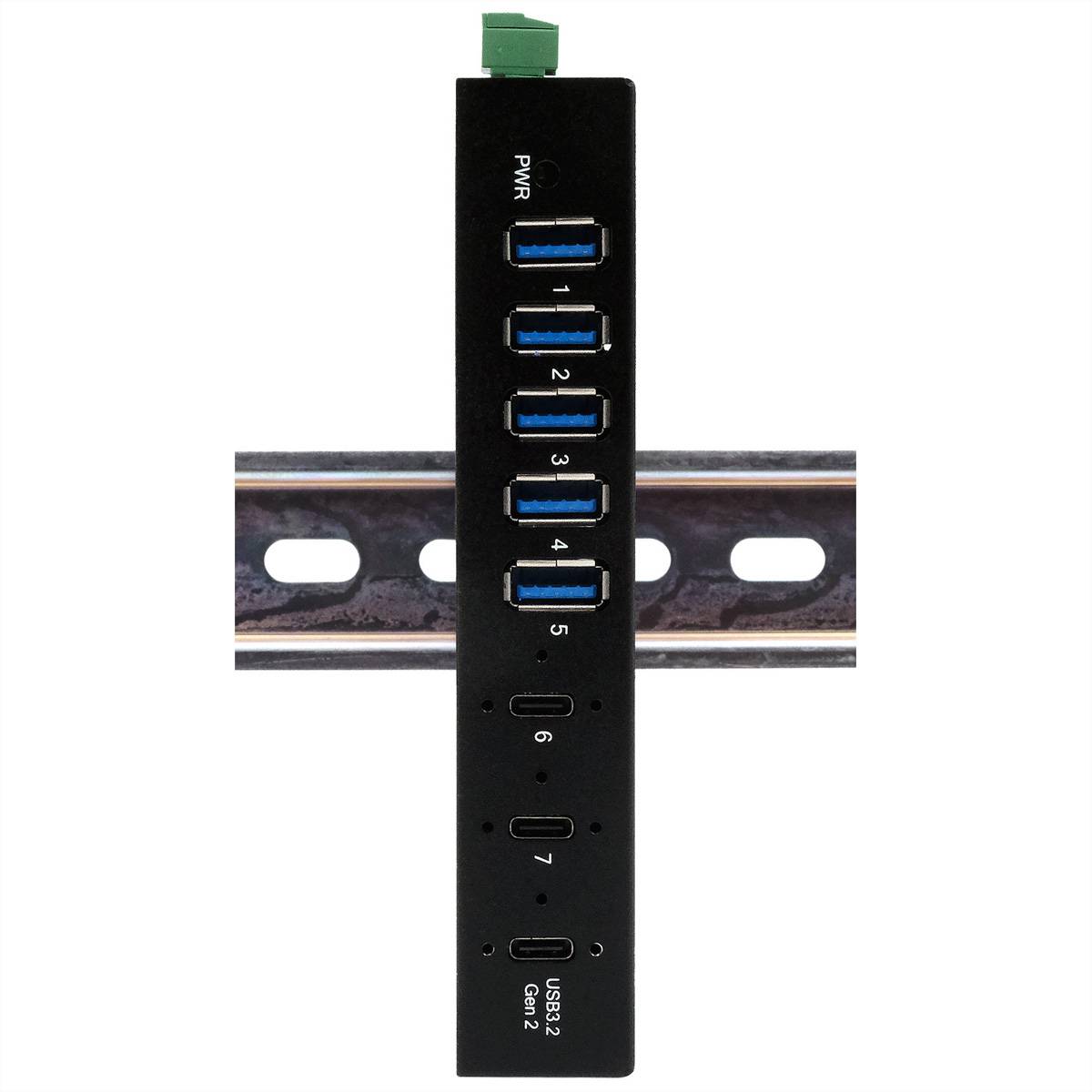 EXSYS EX-12297HMS 7 Port USB 3.2 Gen 2x1 Metall HUB, mit 2x USB-C und 5x USB-A 3.2 Gen 1 Ports-3