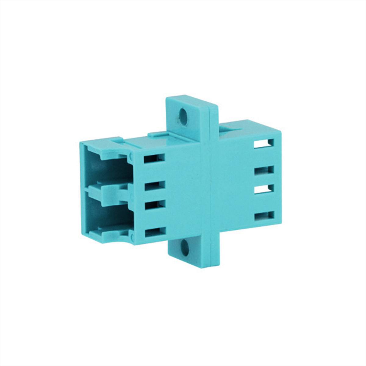TELEGÄRTNER LC Duplex Kupplung, Multimode, Keramikhülse, Gehäuse türkis, Z77-1