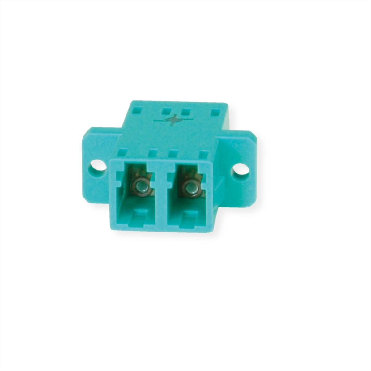 TELEGÄRTNER LC Duplex Kupplung, Multimode, Keramikhülse, Gehäuse türkis, Z77-2