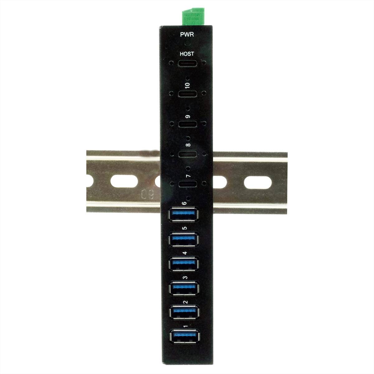EXSYS EX-12290HMS 10 Port USB 3.2 Gen 2x1 Metall HUB, mit 4x USB-C und 6x USB-A 3.2 Gen 1 Ports-3