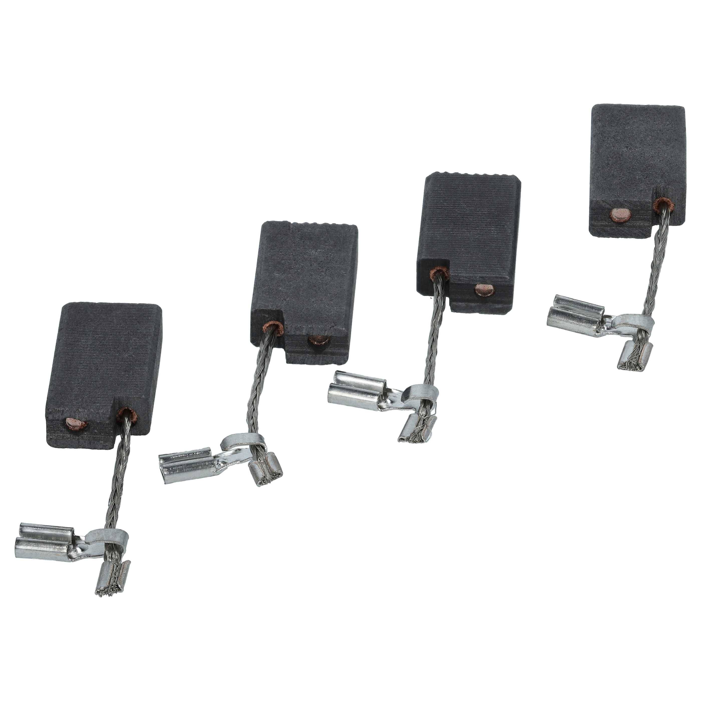 vhbw 4x Kohlebürste 5 x 10 x 17 mm kompatibel mit Fein KBU 35-2 QW | 35 MQW Winkelschleifer, Bandschleifer-0
