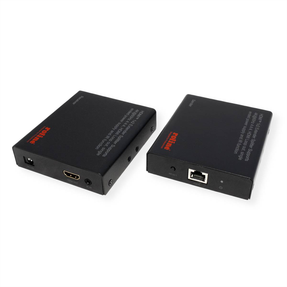 ROLINE HDMI Extender und Splitter, 1x2, über Cat.6A, 70m, 4K60Hz-0