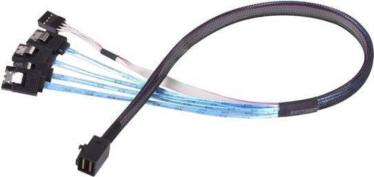 SilverStone CPS05 - SATA- / SAS-Kabel - mit Sidebands - SAS 12Gbit/s - 4-Lane - 4x Mini SAS HD (SFF-8643)-0