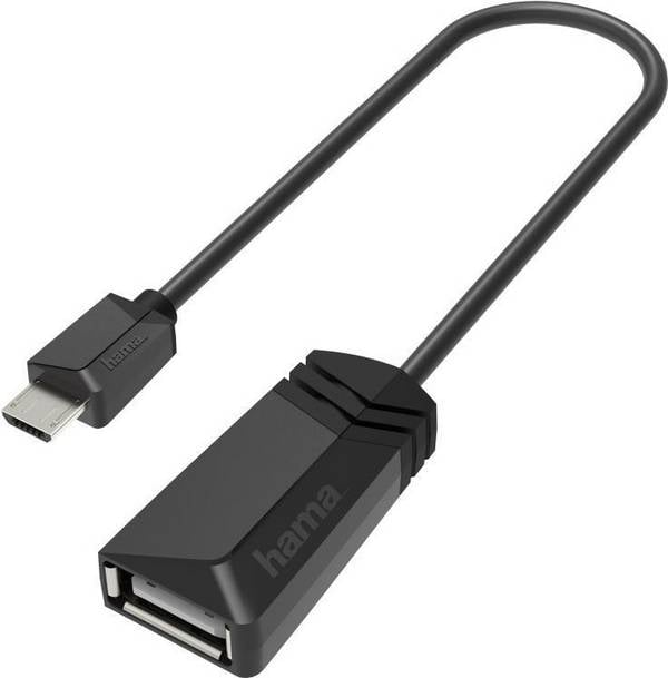 Hama USB OTG Adapter, Micro USB Stecker – USB A Buchse Adapter zum Anschluss von Micro USB Geräten Micro USB OTG Adapter
