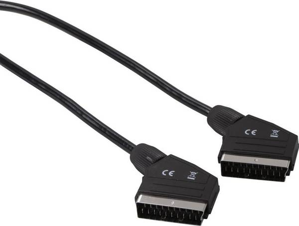 00182020, 3 m, SCART (21-pin), SCART (21-pin), Männlich, Männlich, Schwarz