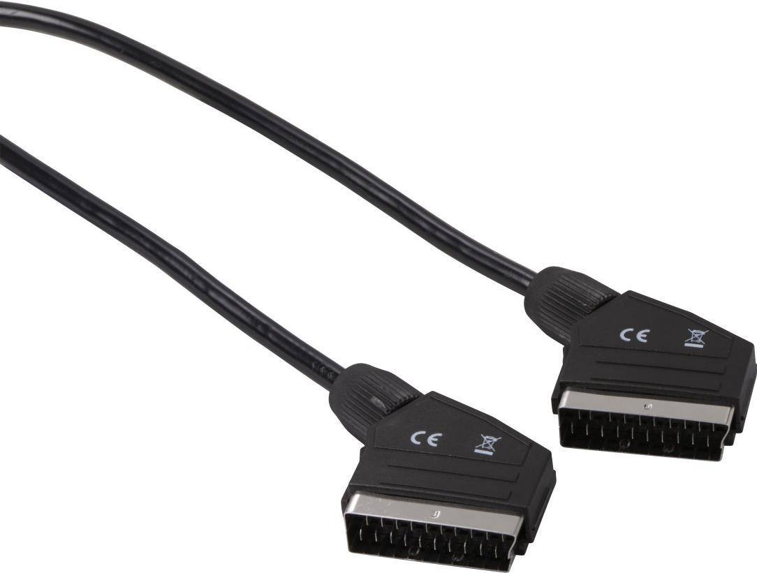 00182020, 3 m, SCART (21-pin), SCART (21-pin), Männlich, Männlich, Schwarz-0