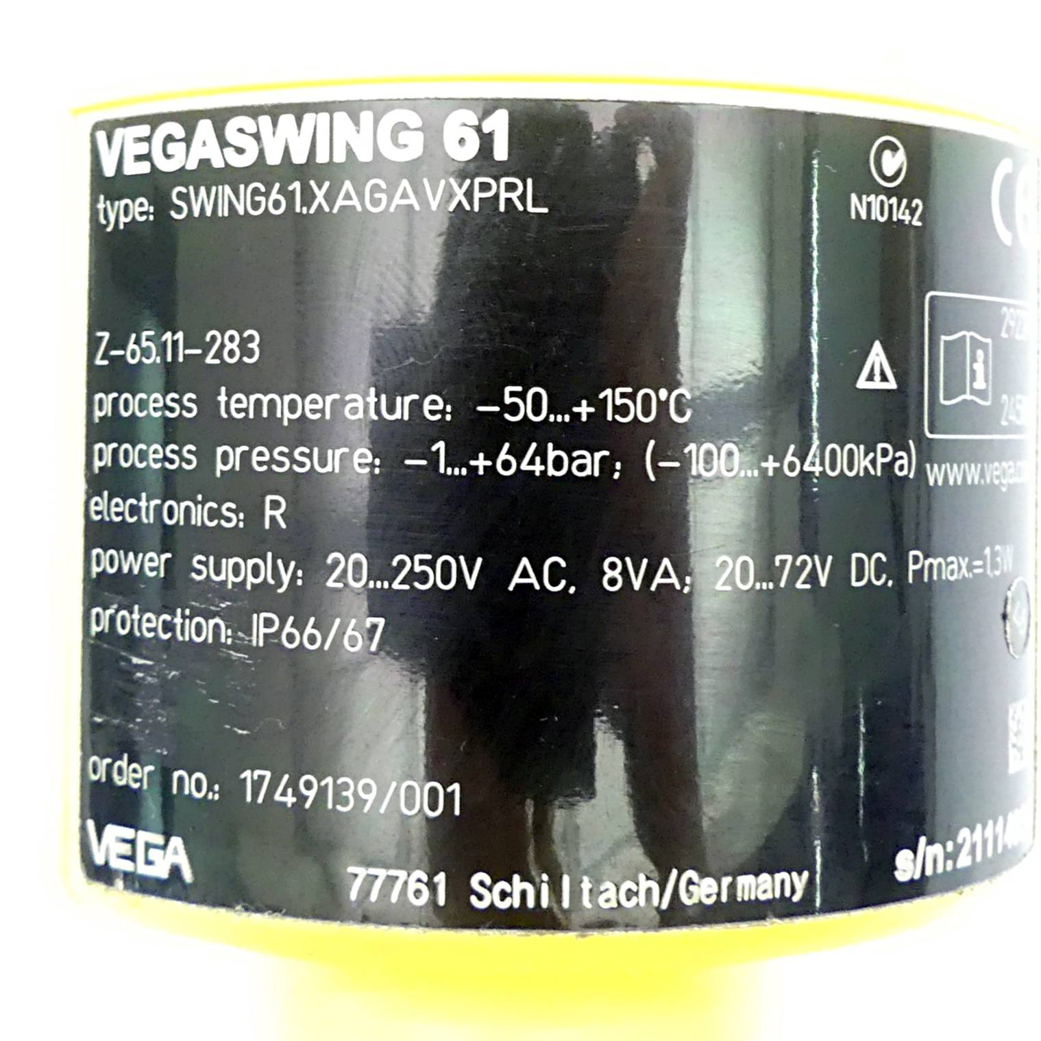 VEGA Füllstandsschalter VEGASWING 61 (SWING61.XAGAVXPRL)-1