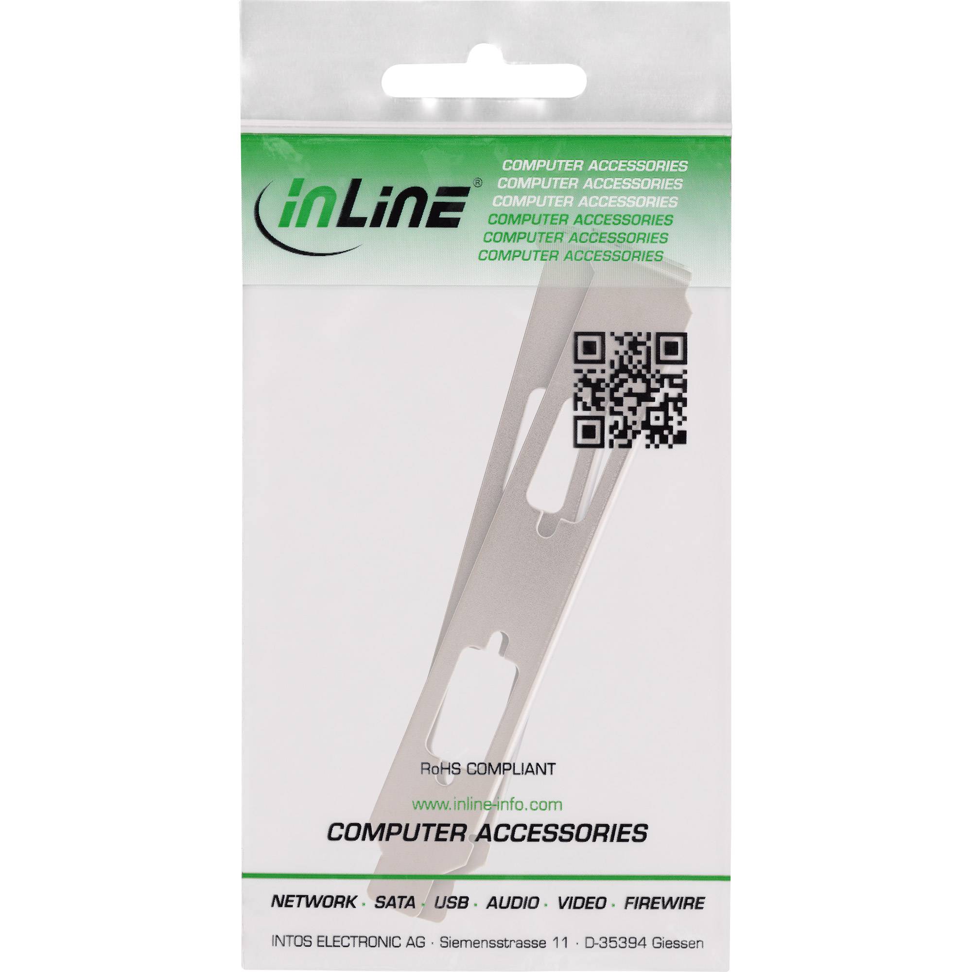 INLINE - Slotblech zur Befestigung von 2x 9pol. Sub D St. oder Bu. 2er Pack-2