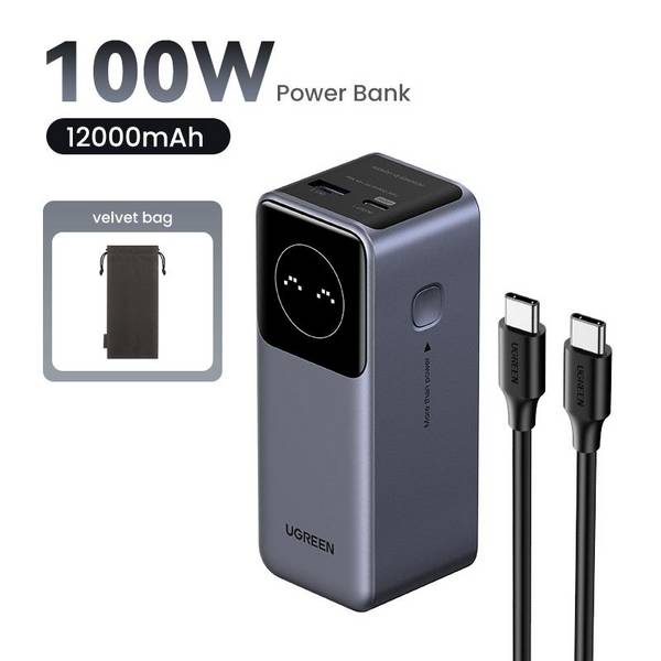Nexode - Powerbank - 12000 mAh - 44.4 Wh - 100 Watt - 5 A - PD 3.0, PD 2.0, PD/P