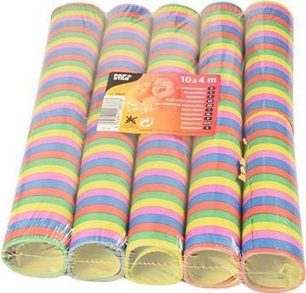 Luftschlangen Stripes bunt