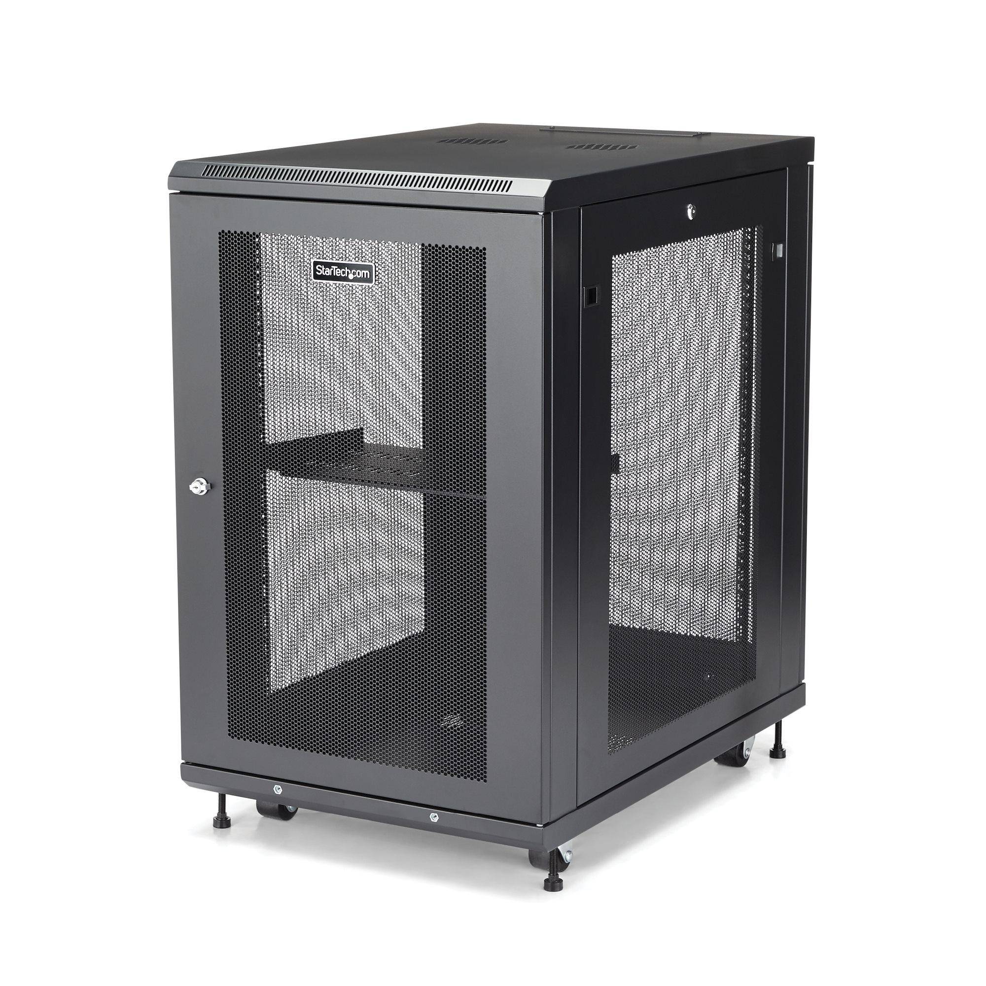 StarTech.com RK1833BKM Serverschrank (18HE, 78cm tiefes Gehäuse, Netzwerk Server-0