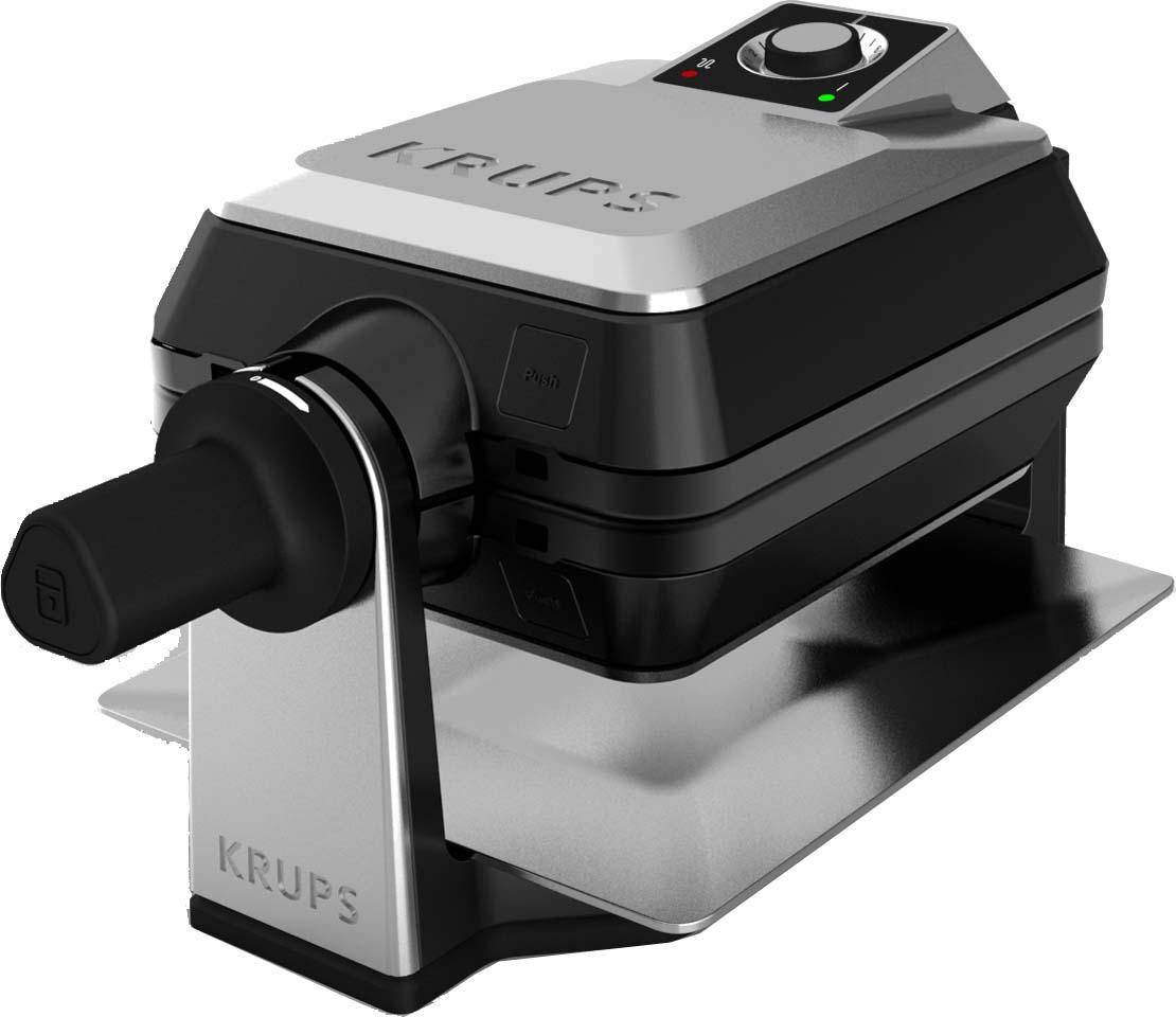 Krups FDD95D Double Waffle Maker FDD95 2 waffles Rectangular Black Stainless Steel-0