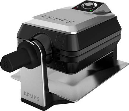 Krups FDD95D Double Waffle Maker FDD95 2 waffles Rectangular Black Stainless Steel