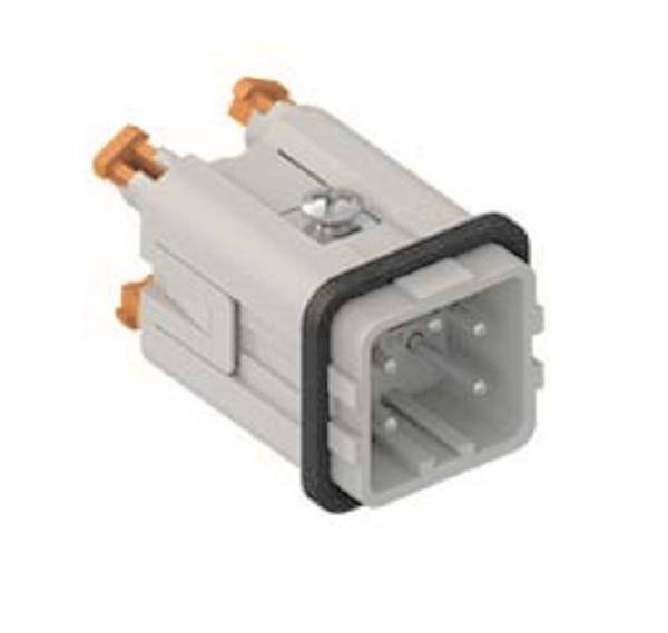 ILME Stifteinsatz Gr.21.21 CKSHM 04 4P+PE Silber SQUICH 10A 400V Industriematerial Steckverbinder-0