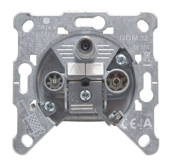 TRIAX 3fach Durchangsdose GDM 12 F-Buchse 306273 Install.Baumaterial Antennen Antennen-Zub.allgem.