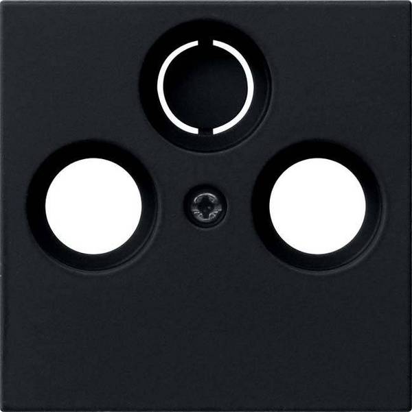 GIRA 0869005 Abdeckung Koaxial-Antennen- steckdose System 55 Schwarz matt (lack.) Schalter