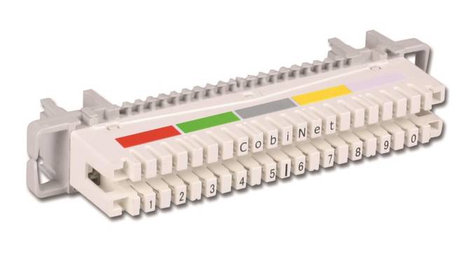 CobiNet 112621 LSA-Trennleiste 2/10 zu 10DA m.Farbcode f.Profil-Rundstangen Install.Baumaterial-0