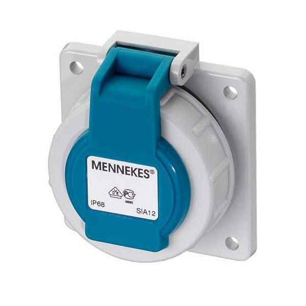 Mennekes Anbaudose SCHUKO 16A2p+E 17006 230V IP68 BL Industriematerial Verbindungstechnik-0