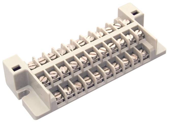 CobiNet 102054 DIN-Anschlussleiste 10DA Schraub-/ Schraubanschluss Bef.maß:96mm Install.Baumaterial-0