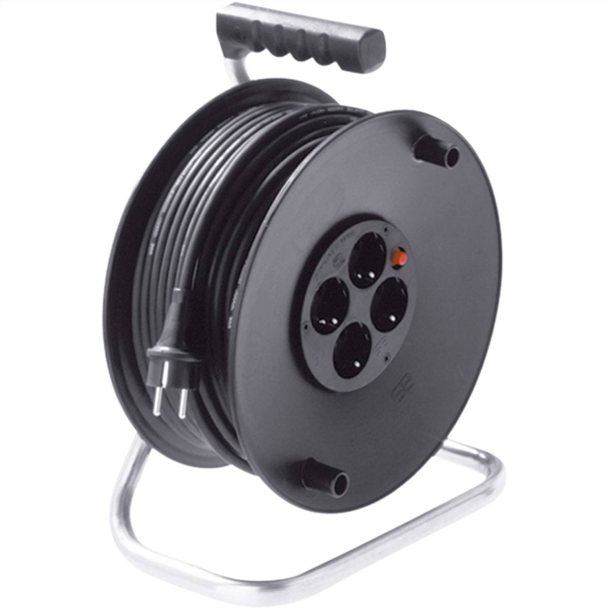 BACHMANN Schutzkontakt-Aufrollkabeltrommel 4fach 230VAC, 50 m-0