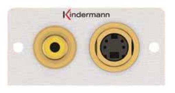 KIND Konnect 50 alu - Video/ 7444000505 S-Video Blende 1/2 50x50 m.Kabelpeitsche Install.Baumaterial