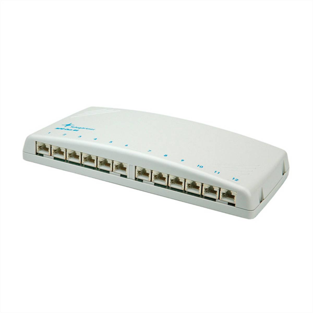 Telegärtner Karl Gärtner Mini Distributor MPD12-HS Patch Panel RJ-45 X 12 Hellgrau RAL 7035-1