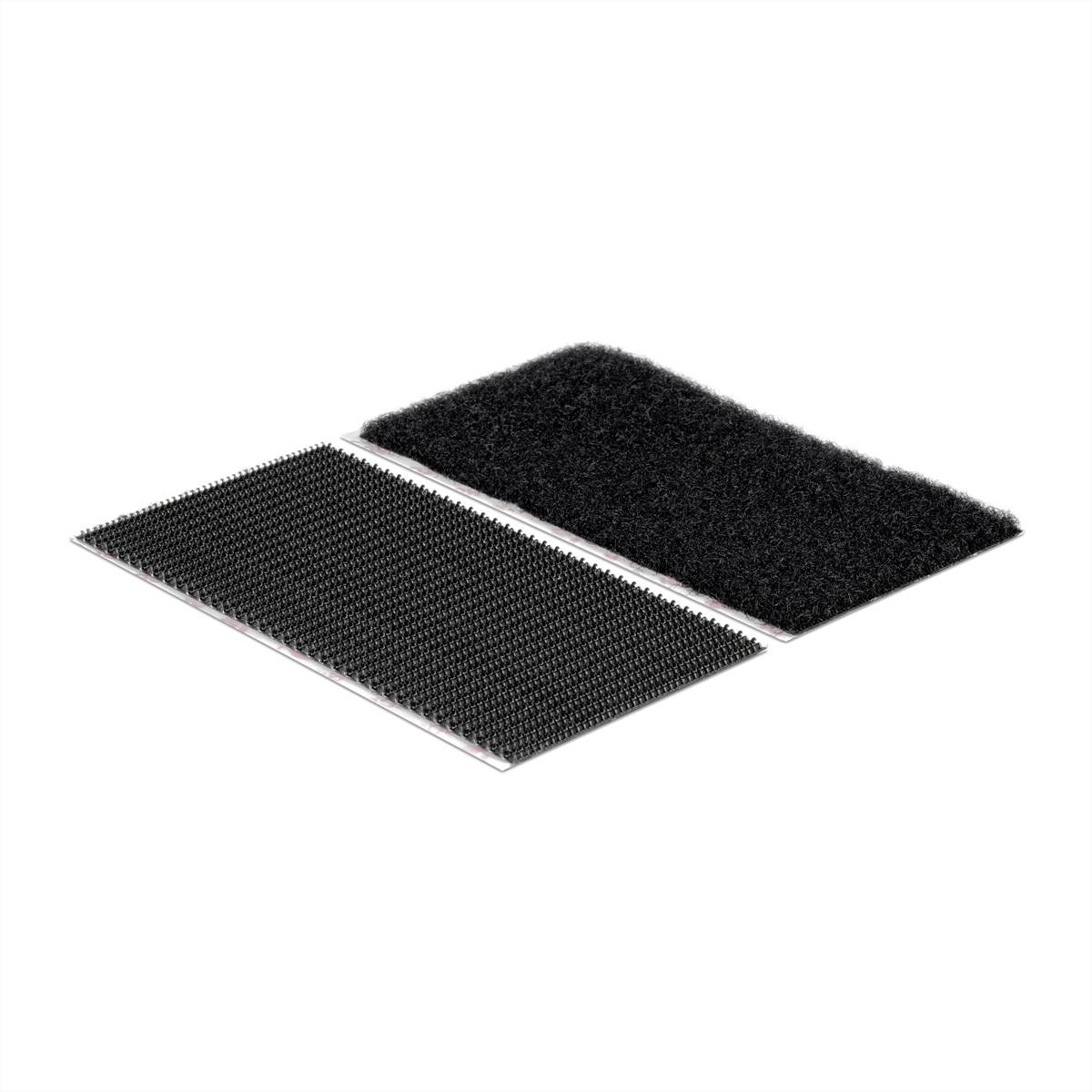 VELCRO® Klettstreifen Extra Stark Selbstklebend, Haken & Flausch 50mm x 100mm x 2 sets Schwarz-0