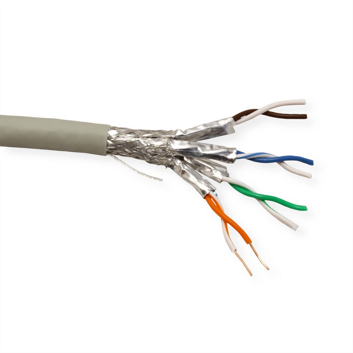 ROLINE S/FTP Kabel, Cat.6A (Class EA), LSOH, Massivdraht, 100 m-0