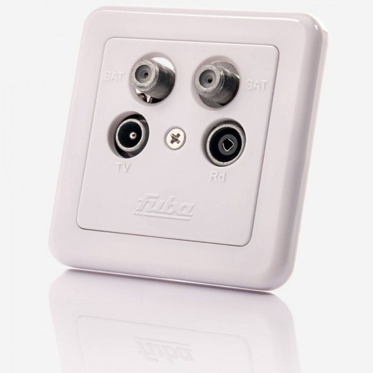 Fuba GAD 400 Satelliten-Enddose 4-Loch Freq.:5-2150MHz Dämpf.:2,5-3,5dB Install.Baumaterial-0