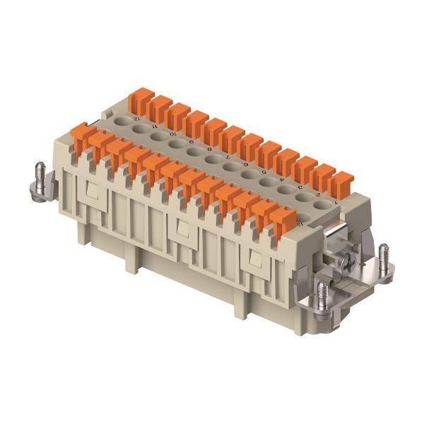 ILME Buchseneinsatz Gr.104.27 CSHF 24 24P+PE Silber SQUICH 16A 500V Industriematerial Steckverbinder