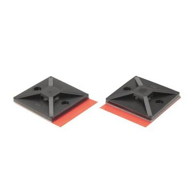 HellermannTyton Befestigungssockel selbstklebend, Nylon 66, Schwarz, 28 mm x 28mm bis 5.6mm, 10 Stück-0