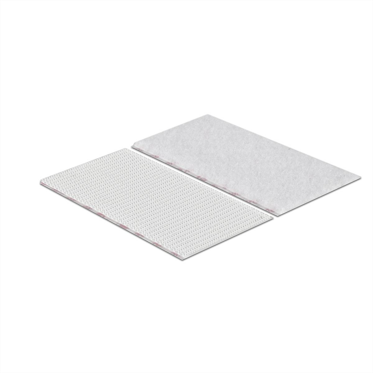 VELCRO® Klettstreifen Extra Stark Selbstklebend, Haken & Flausch 50mm x 100mm x 2 sets Weiß-0