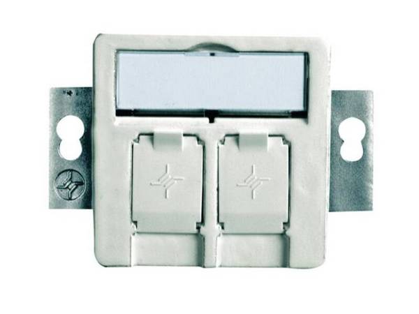 TG Modul-Aufnahme 50x50 rw H02010A0081 2-fach UP/50 f.BR 45° Auslass leer Install.Baumaterial