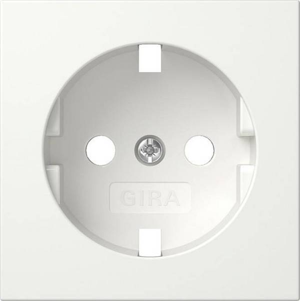 GIRA 492027 Abdeckung SCHUKO-Steckdose System 55 Reinweiß seidenmatt Install.Baumaterial Schalter