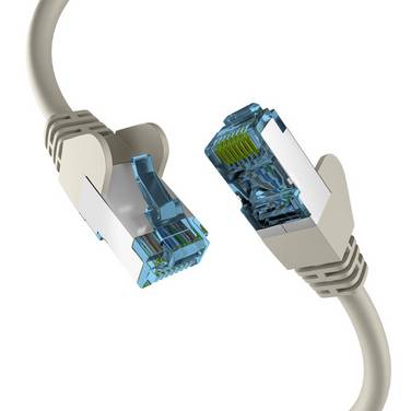 RJ45 PATCHKABEL mit CAT7 ROHKABEL GRAU 25m, S/FTP PIMF Netzwerkkabel LAN DSL Ecommerce Patchkabel