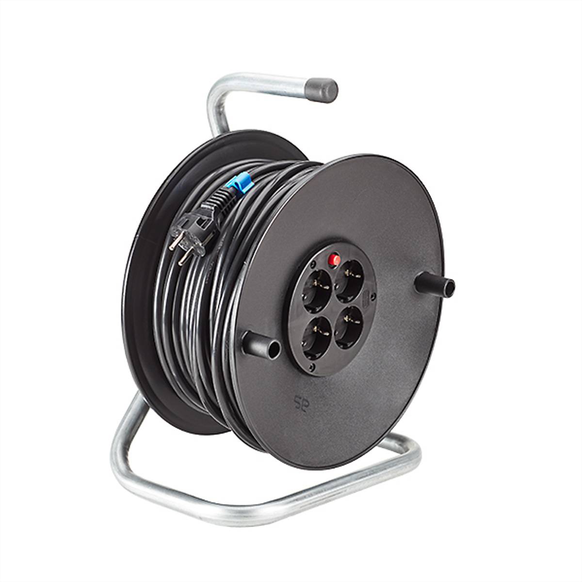 BACHMANN Schutzkontakt-Aufrollkabeltrommel 4fach 230VAC, 50 m-0