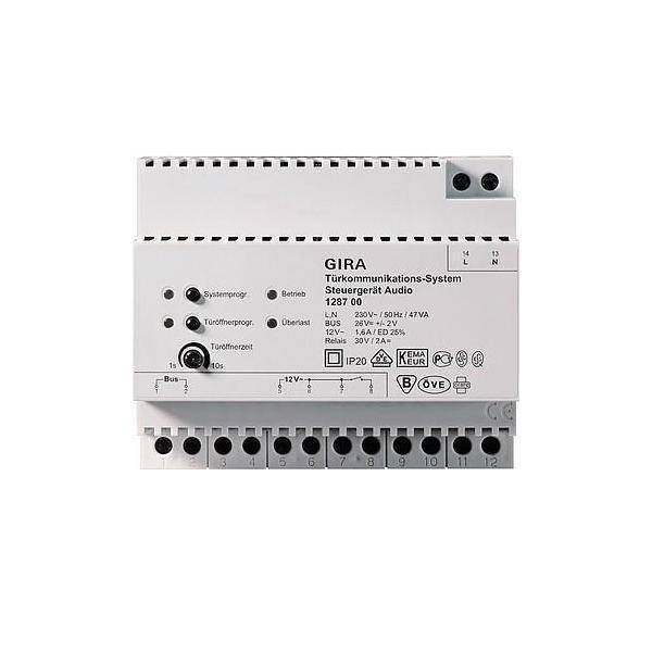 GIRA 128700 Steuergerät Audio REG Install.Baumaterial Hauskomm/Batt/Sicher Türkommunikation-0