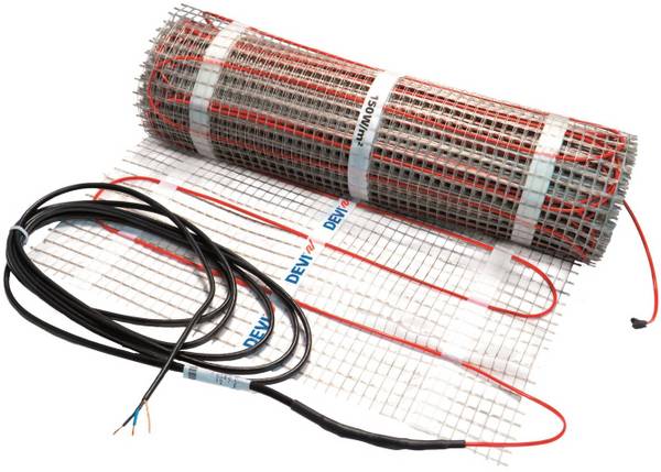 DEVI Dünnbettheizmatte DTIF 140F0447 150W/qm 2,0 qm 0,5 x 4,0 m selbstklebend Haustechnik heizen