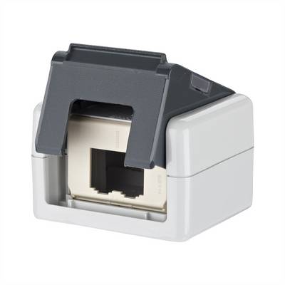 METZ CONNECT Modul IP20 AP-Gehäuse grau, mit PK-Auslass unbestückt-0