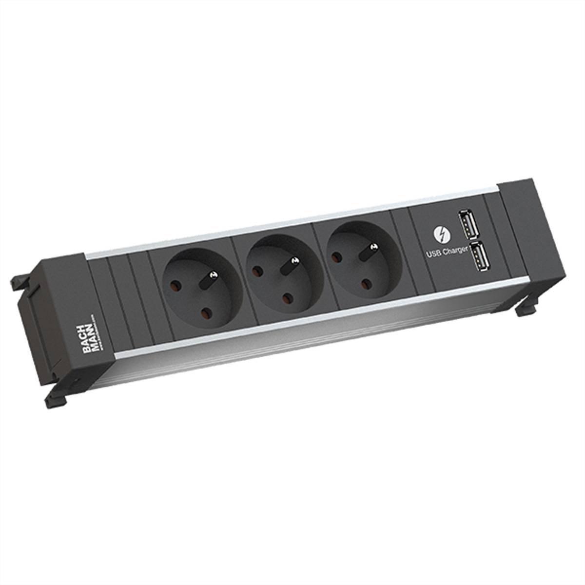 BACHMANN POWER FRAME 3xUTE 1xUSB Charger Strom 0,2m GST18-0