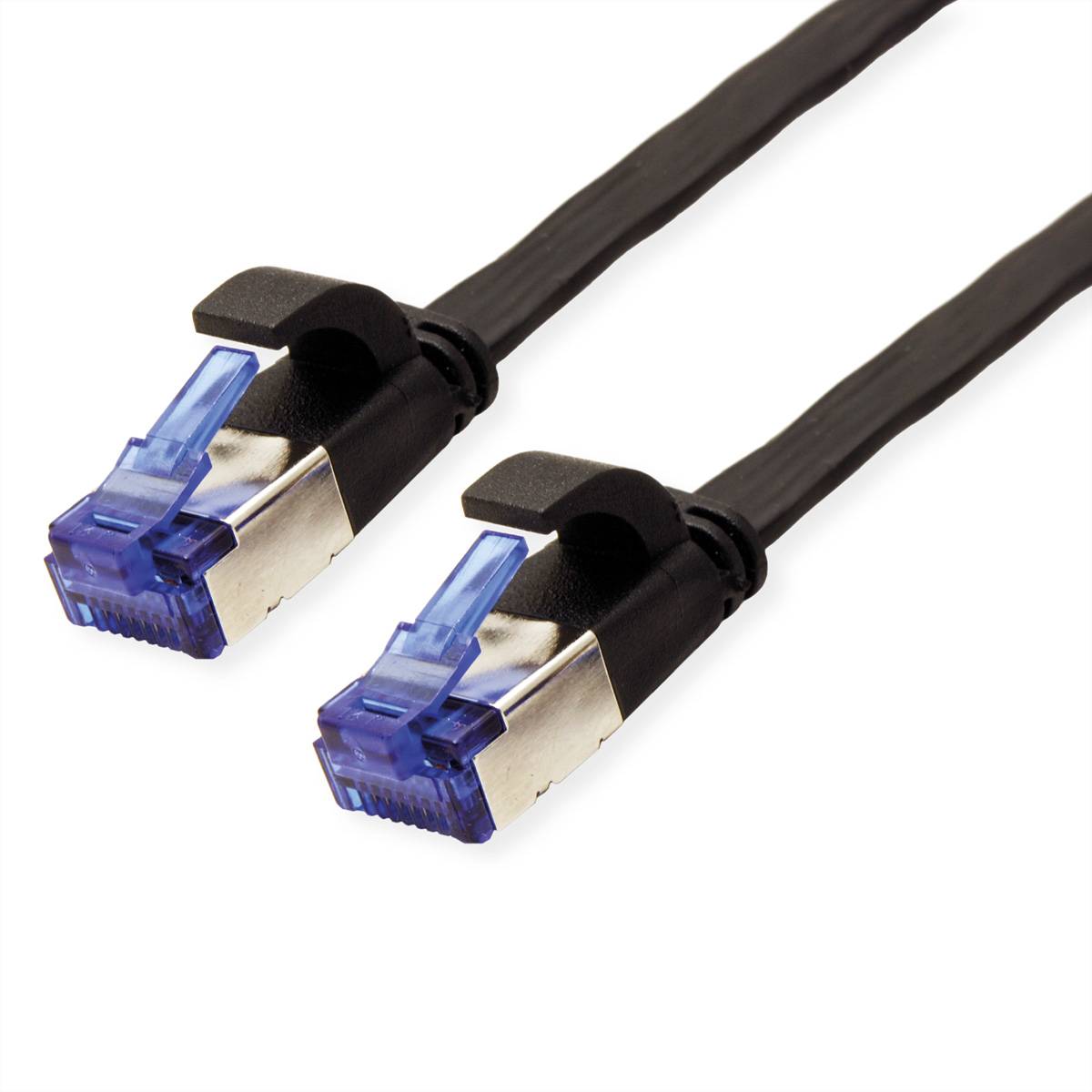 VALUE Patchkabel Cat.6A (Class EA) FTP, extra-flach, schwarz, 5 m-0