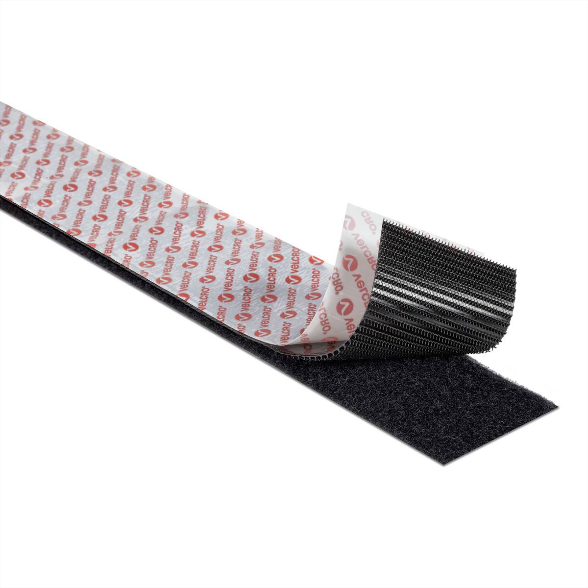 VELCRO® Klettband Extra Stark Selbstklebend, Haken & Flausch 50mm x 1m Schwarz-0