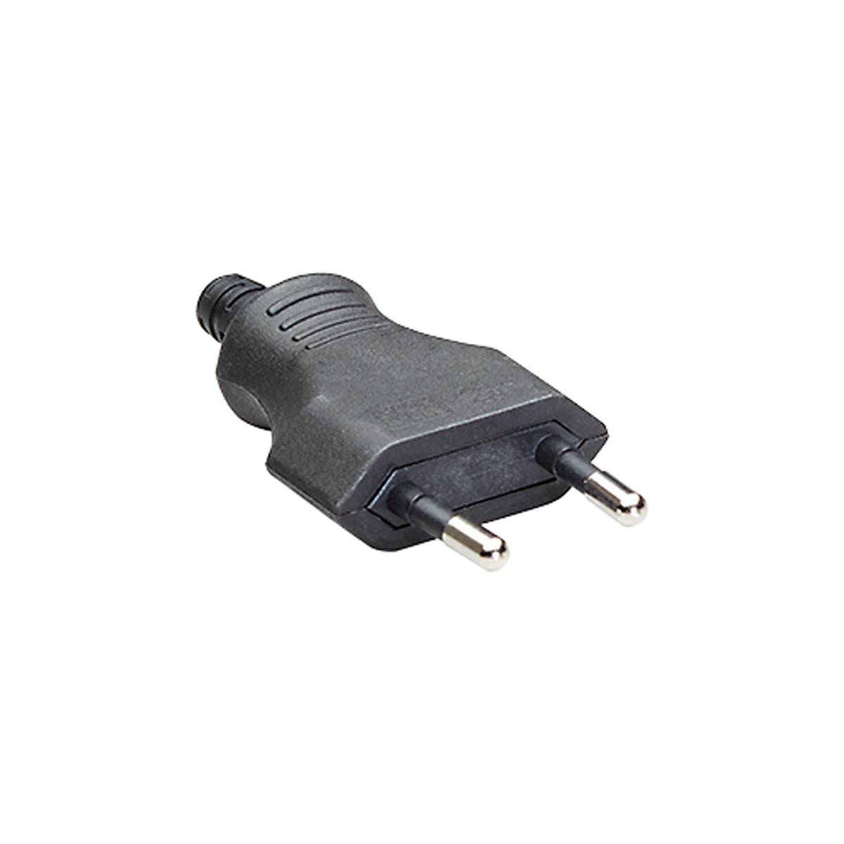 BACHMANN Euroflachstecker schwarz, Schraubanschluss VE 3 Stk. im Polybeutel-0