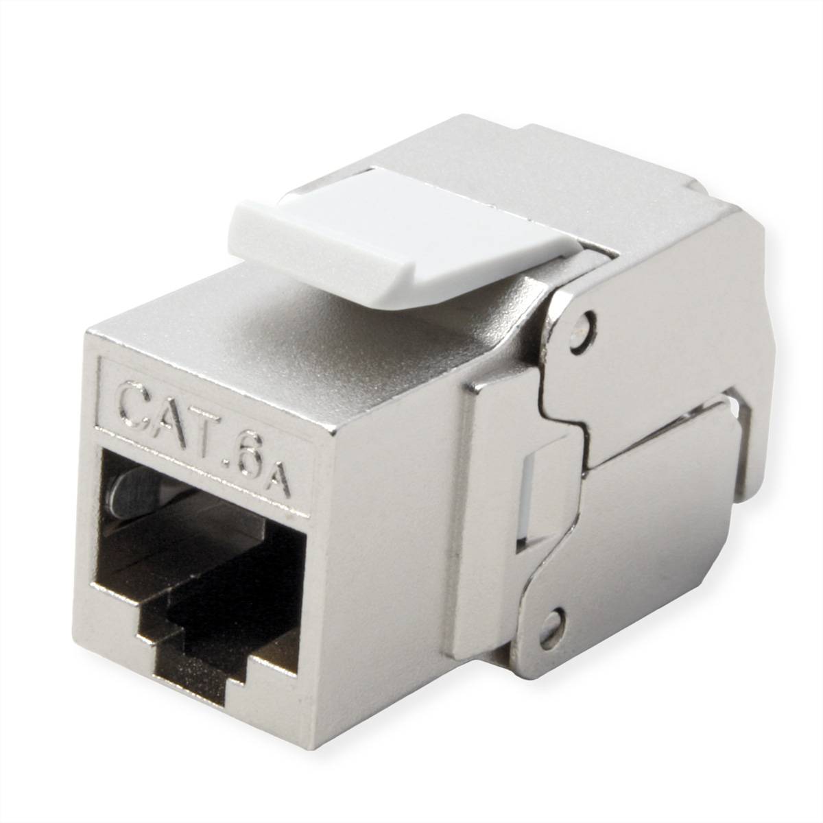 ROLINE Cat.6A (Class EA) Keystone, RJ-45, geschirmt, werkzeuglos, silberfarben-0