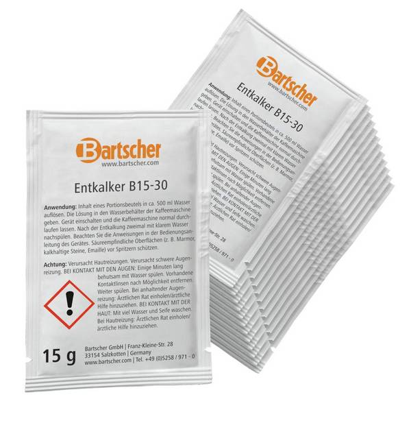 Bartscher Entkalker B15-30 190065 30 Beutel a 15g für Kaffeemaschinen Hausgeräte Kleingeräte