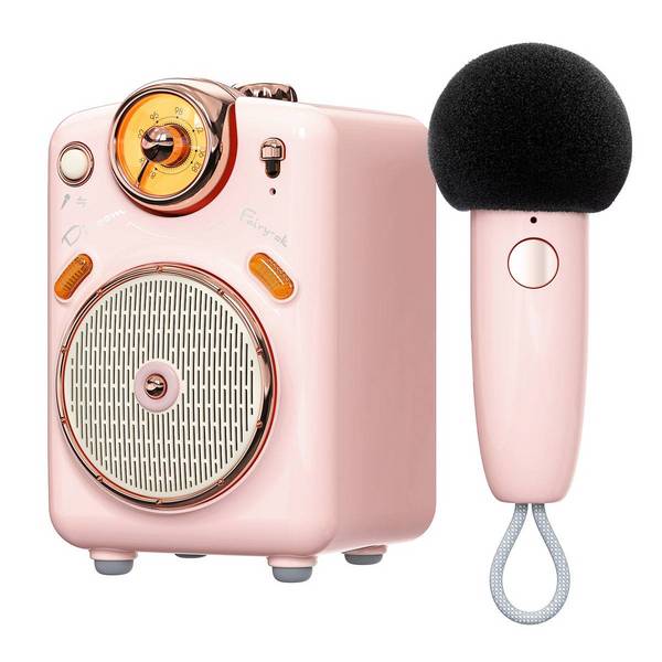 Divoom Lautsprecher Fairy OK Bluetooth inkl. Mikro rosa Multimedia-Technik Aktivboxen Mobil