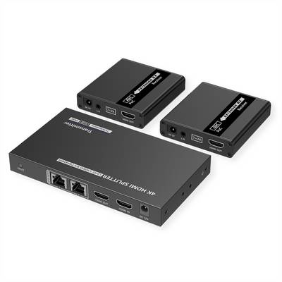 VALUE HDMI Splitter 3fach, mit Verlängerung (2x) über TP, bis 40 m-0